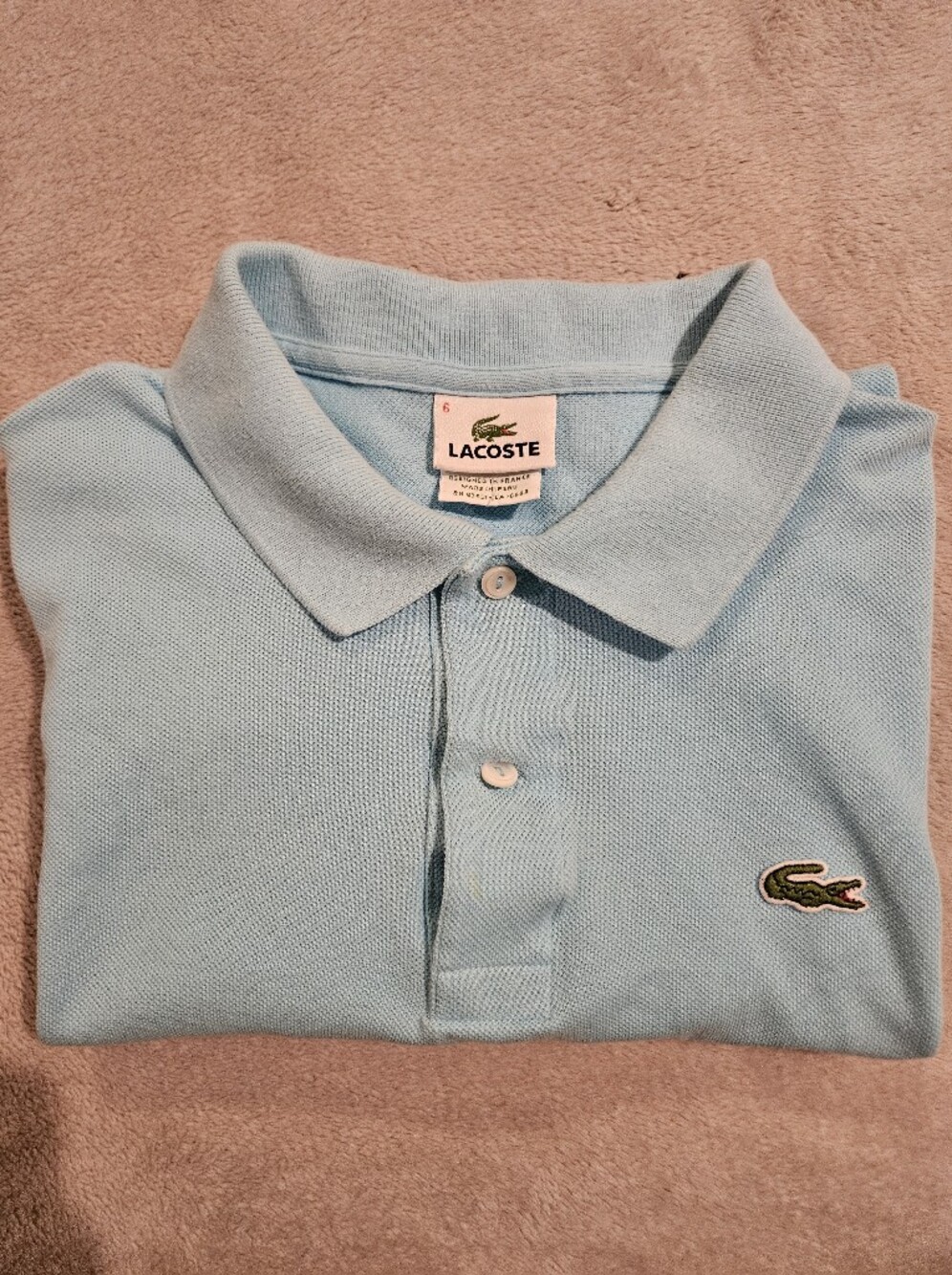 Lacoste Kids Light Blue Croc Polo Shirt